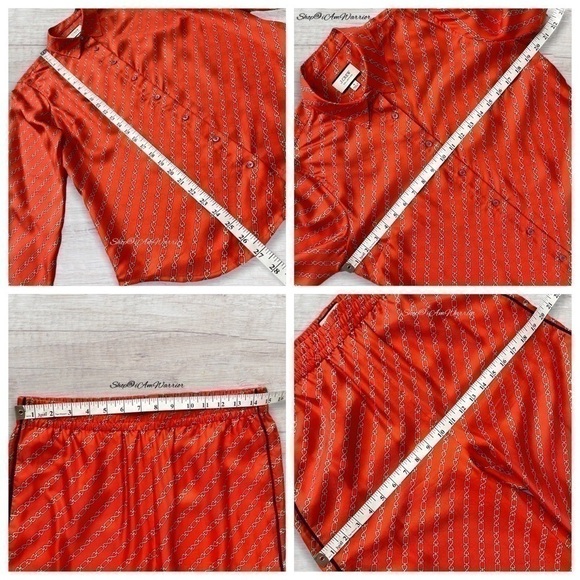 J.Crew Collection NWOT sunset silk chain print blouse + crop pant set - Picture 13 of 15